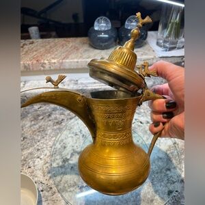 Vintage Middle Eastern Dallah Arabic Turkish Ottoman Decorative Coffee Pot